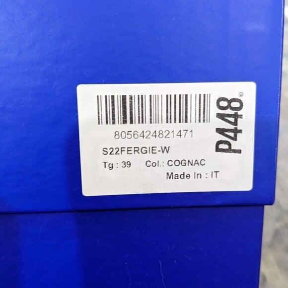 NWT P448 | Women's Fergie Platform Slide Sandals in Cognac Suede - Picture 13 of 14